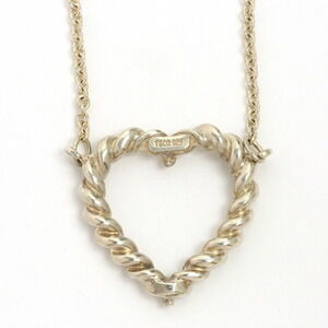 Tiffany Twisted Heart Pendant Necklace Silver